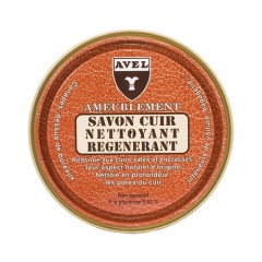 Крем мыло для чистки кожаной, мягкой мебели и автосалонов Savon Cuir Nettoyant Regenerant AVEL арт.4001